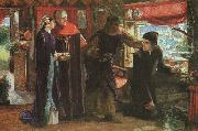 Dante Gabriel Rossetti The First Anniversary of the Death of Beatrice oil on canvas